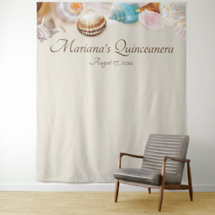 Under the Sea Quinceanera Photo Booth Backdrop Tapestry