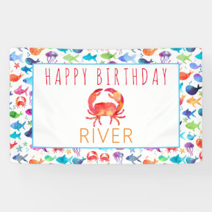 O-Fish-al Reel Fun Fishing Birthday Welcome Banner