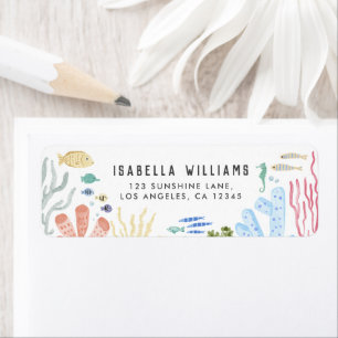 Under The Sea Return Address  Label