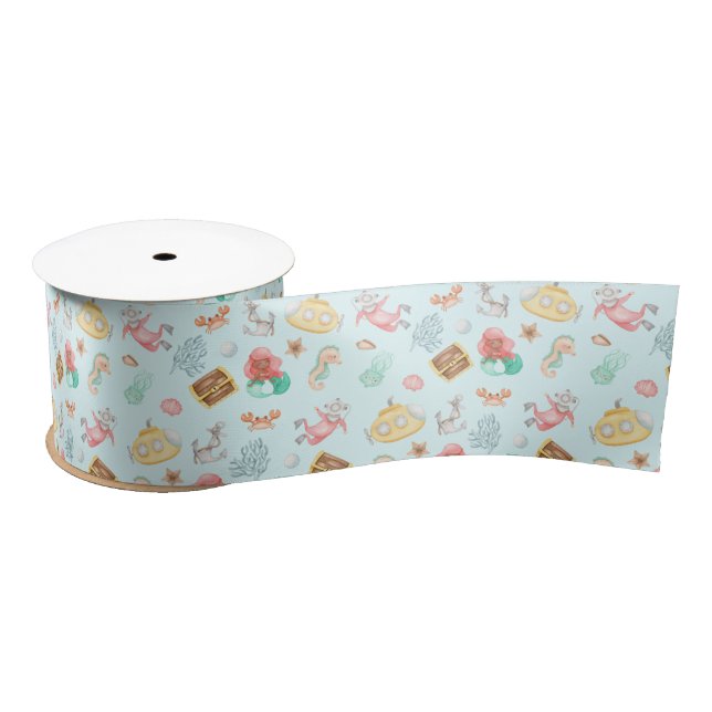 Under The Sea Satin Ribbon (Spool)