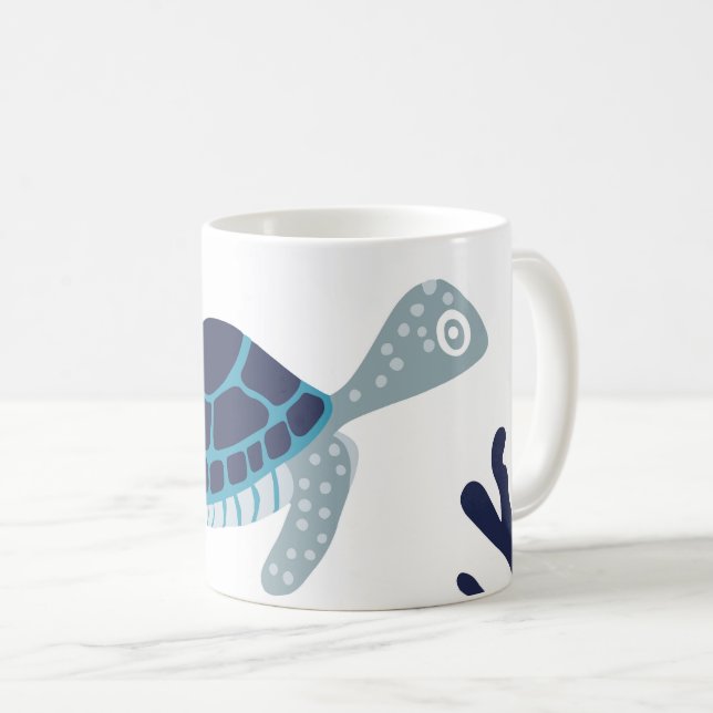 Under the Sea - Sea Turtle Coffee Mug (Front Right)