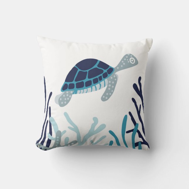 Under the Sea - Sea Turtle Cushion (Front)