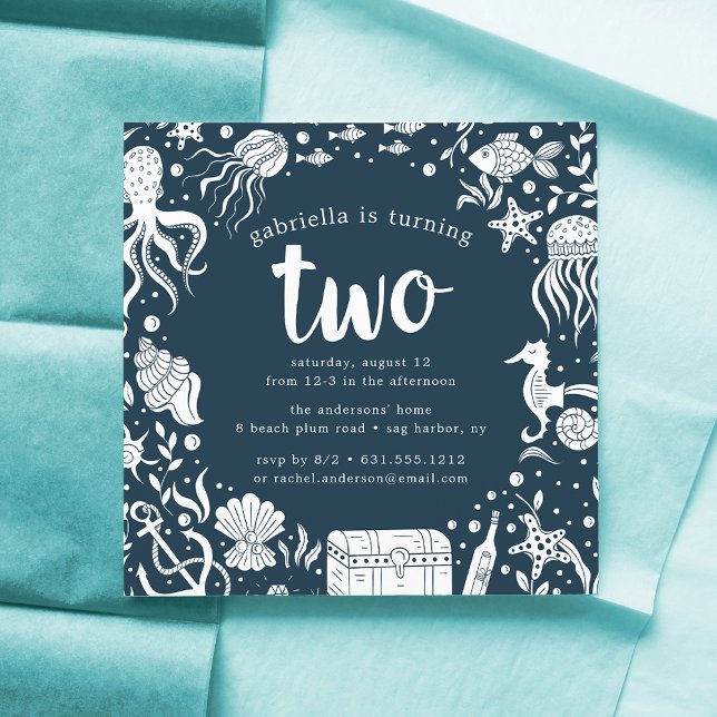 Under the Sea | Second Birthday Party Invitation (Creator Uploaded)