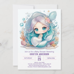 Under the Sea Serenity Baby Shower Invitation