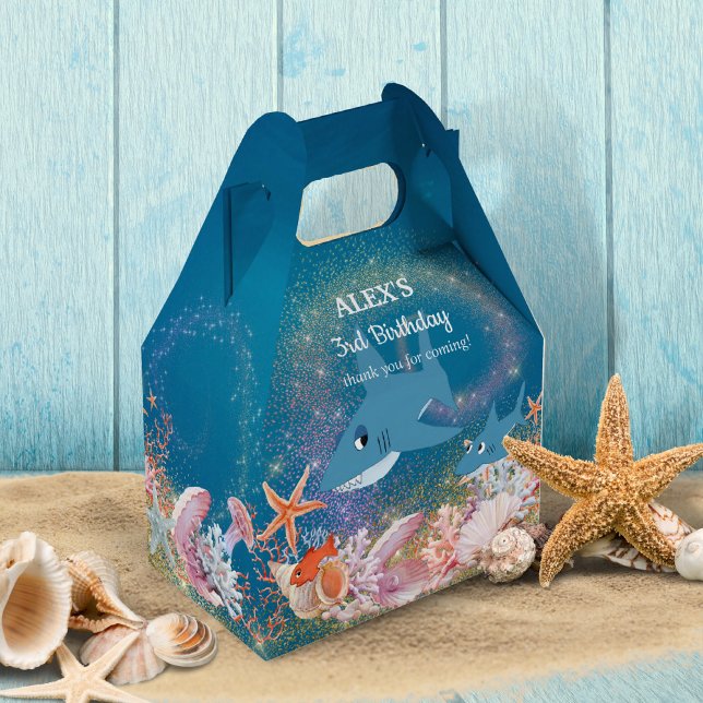 Under the Sea Shark Birthday Party Favour Box (Creator Uploaded)