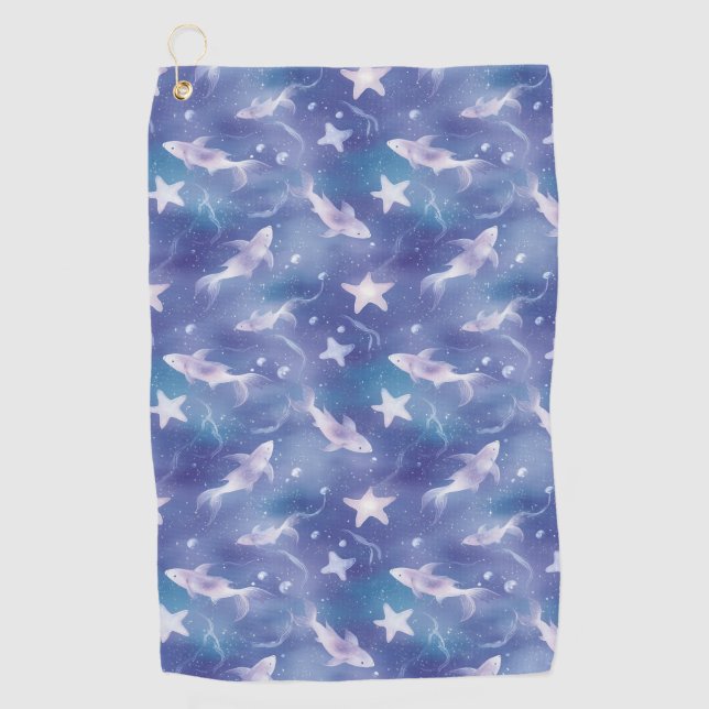 Under The Sea: Sharks Golf Towel (Front)