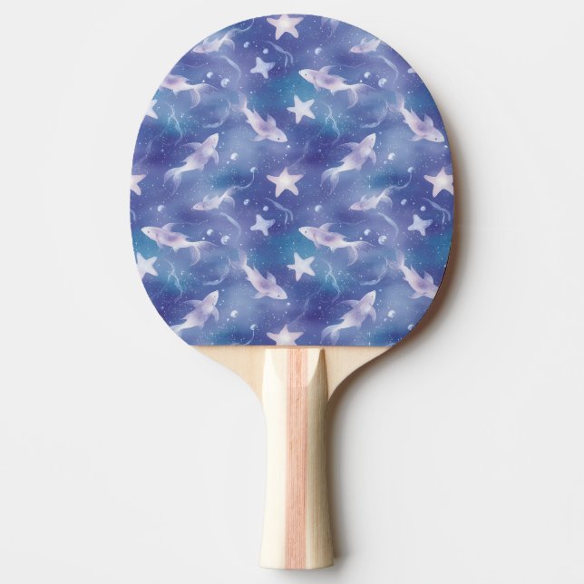 Under The Sea: Sharks Ping Pong Paddle (Front)