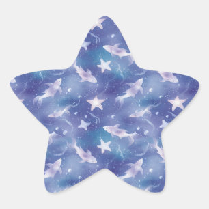 Under The Sea; Sharks Star Sticker