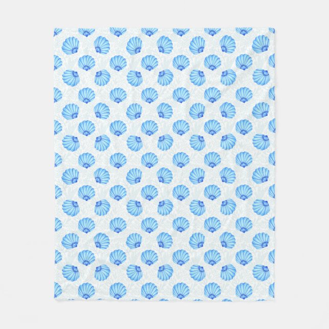 under The Sea Shell Fleece Blanket (Front)