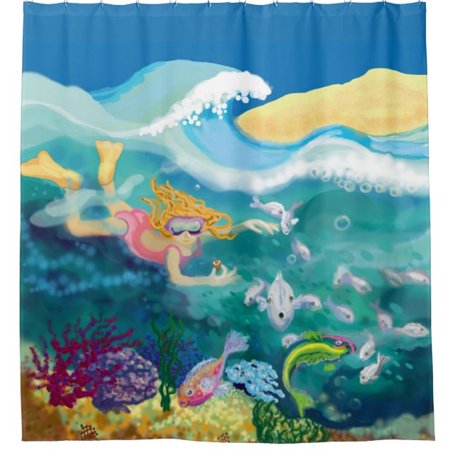 Under the sea shower curtain (Front)