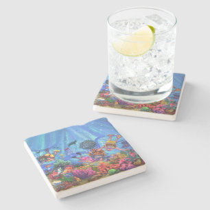Under the Sea Stone Coaster
