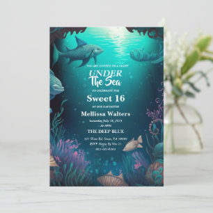 Under the Sea Sweet 16 Invitations
