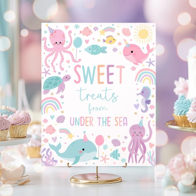 Under The Sea Sweet Treat From Under The Sea Party Poster (Creator Uploaded)