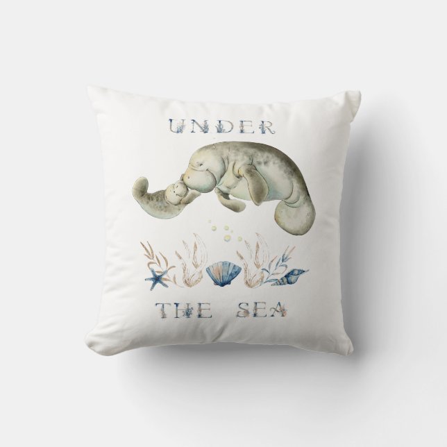 Under The Sea Throw Pillow (Front)
