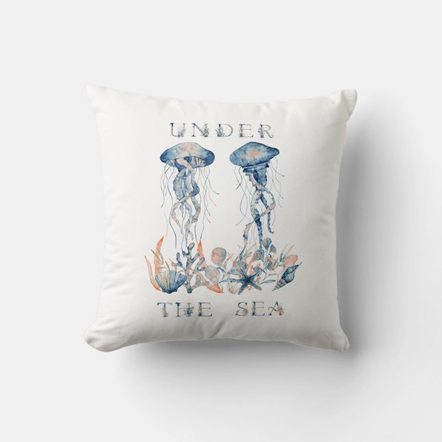 Under The Sea Throw Pillow (Front)