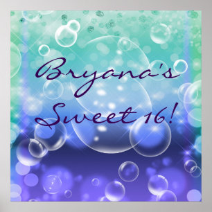 Under The Sea Tropical Ocean Birthday Party Poster