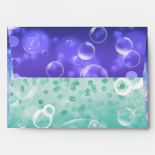 Under The Sea Tropical Ocean Sparkle Invitation Envelope