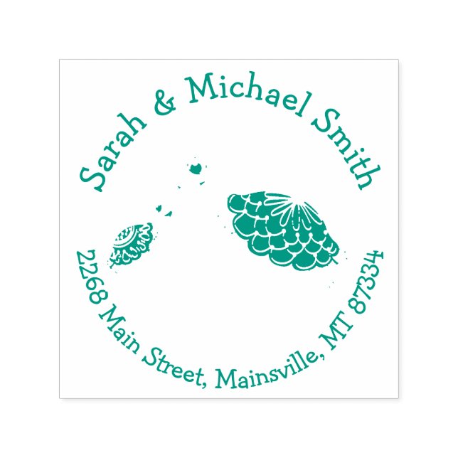 Under the Sea Turtle Baby Shower Self-inking Stamp (Design)