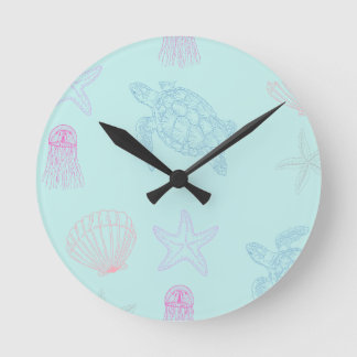 Under the Sea - Turtle - Jellyfish - Shell Clock