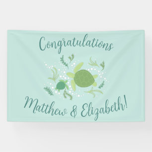 Under the Sea Turtles Baby Shower Banner