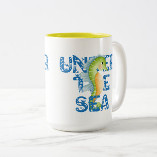 under the sea Two-Tone coffee mug