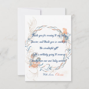 Under the Sea Watercolor Baby Shower Thank You Card