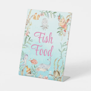 Under the sea watercolor Birthday   Pedestal Sign
