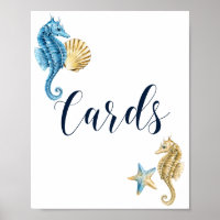 Under the Sea Wedding Card Sign