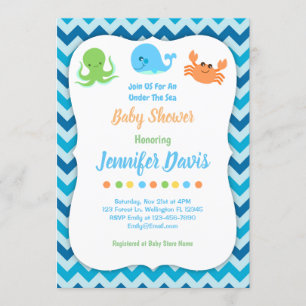 Under The Sea Whale Invitation