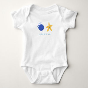 Under The Sea Whale Starfish Baby Bodysuit