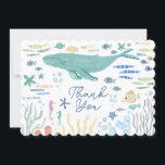 Under The Sea Whale Thank You Card<br><div class="desc">Cute whale under the sea thank you card. Perfect for kids birthday and baby shower.</div>