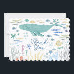 Under The Sea Whale Thank You Card<br><div class="desc">Cute whale under the sea thank you card. Perfect for kids birthday and baby shower.</div>