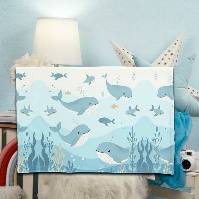 Under the Sea Whales & Fish   Pillowcase (Creator Uploaded)