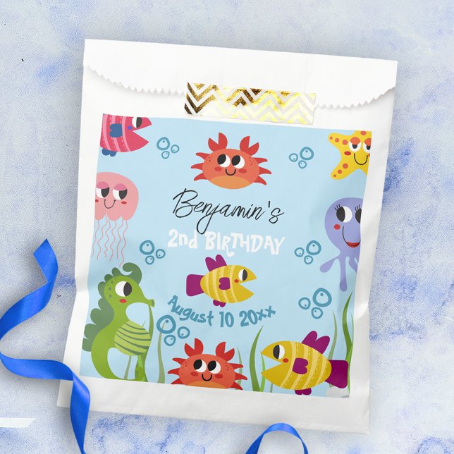 Under The Sea Whimsical Creatures Birthday Party Favour Bag (Creator Uploaded)