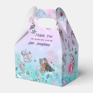 Under the Sea Whimsical Mermaid Birthday Party Favour Box