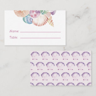 Under the Sea Whimsical Watercolor Beach Name Place Card