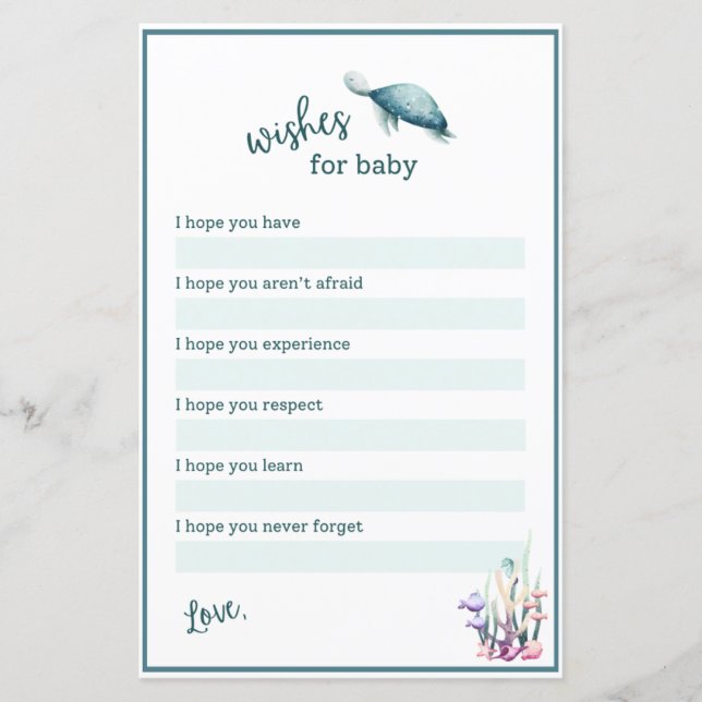 Under the Sea Wishes for Baby  (Front)