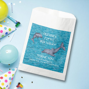 Under The Sea With Dolphins Birthday Party Favour Bag