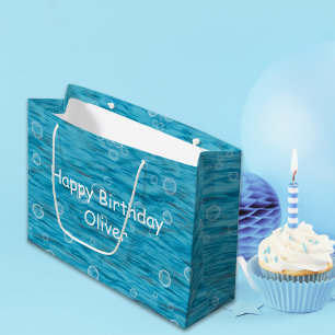 Under The Sea With Dolphins Birthday Party Large Gift Bag