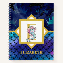 Under the Sea with  Seahorse Unicorn Add Initial