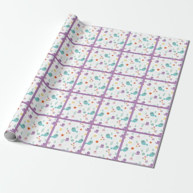 Under The Sea Wrapping Paper (Unrolled)