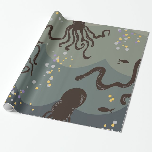Under The Sea Wrapping Paper (Unrolled)