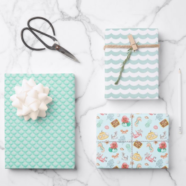 Under The Sea Wrapping Paper Sheet (Front)