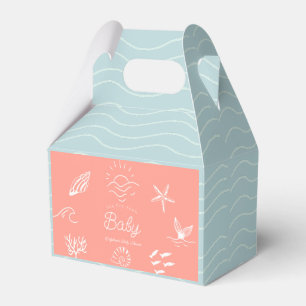 Under the Sea You Soon Pink Girl Baby Shower Favour Box