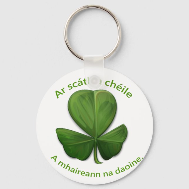 Under the shelter of each other people survive key ring (Front)