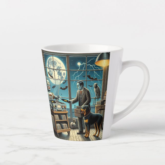 Under the Silver Moon: The Vinyl Archivist and His Latte Mug (Right)