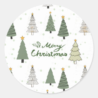 Under the Snowy Trees – Christmas Classic Round Sticker