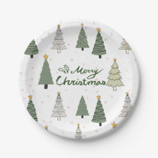 Under the Snowy Trees – Christmas Paper Plate