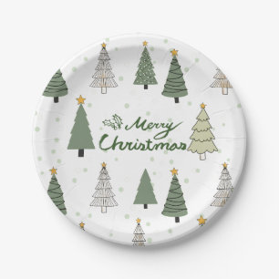 Under the Snowy Trees – Christmas Paper Plate