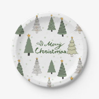 Under the Snowy Trees – Christmas Paper Plate